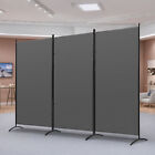 3 Panel Room Divider 6 Ft Folding Privacy Screen Wall Partition Separator Gray