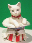 Lenox Fourth Of July Surprise -- Patriotic Cat Sculpture --- New In Box With Coa