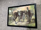 Antique Rare Vintage Green River Whiskey Advertising Metal Sign Black Americana