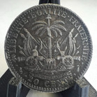 1882  an 79  Haiti 20 Twenty Centimes Km  45  Silver