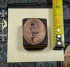 Antique Vtg George Washington Letterpress Print Type Ornament Cut Stamp Block