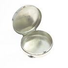800 Silver Vintage Italy Round Vanity   Pill   Snuff Box