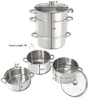 Costway 11-quart Stainless Fruit Juicer Steamer Stove Top W  Tempered Glass Lid