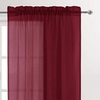  Christmas Sheer Curtains Semi Transparent 52 w X 45 l  pack Of 2  Burgundy
