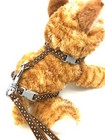Small Pet Adjustable Harness   Leash  Safety Walking Lead  brown Polka Dot 