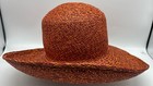 Kokin New York Red Ornage Yellow Straw Large Brim Sun Hat