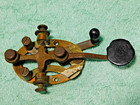 J  H  Bunnell Antique Brass Straight Morse Code Cw Telegraph Radio Key Usa