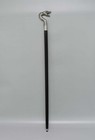Vintage Brass Silver Dragon Head Handle Victorian Style Wood Walking Stick Cane