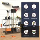 3 Tier Garden Tool Organizer With Rolling Wheels Heavy Duty Storage Rack Yard