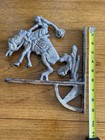 Vintage Cast Iron Cowboy Bronco Horse Cactus Dinner Bell Bracket Western Rustic