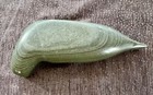 Vintage Inuit Eskimo Carved Green Soap Stone Seal Art Sculpture  8 In 