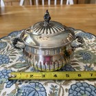 Covered Round Dish Silver Plate Queen Anne Style Sheridan Candy Sugar Sauce Bowl
