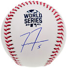 Freddie Freeman Autographed 2021 World Series Baseball Braves Beckett Qr 201176