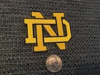Notre Dame   Fightin  Irish  Vintage Embroidered Iron On Patch 3  X 2 25   