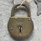 Vintage Brass Corbin Padlock W  2 Keys