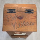 Vintage Wooden Dog cat Chow Food Bin-  pet Vittles  Hand Painted Htf 