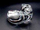 Vintage Rare Baccarat Crystal Reclining Cat Paperweight Figurine France 4 In 