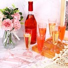 Champagne Flutes Plastic 25 Pack Wine Glasses disposable Champagne Glasses 5 Oz