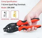 Engineman Spark Plug Wire Crimper 7-8 5mm Ratcheting Crimp Strip Cut Pliers