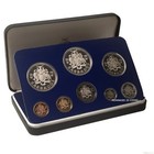 1979 Barbados Proof Set 8 Coin Collector  925  Sterling Silver Franklin Mint