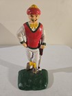 Cast Iron Golfer Vintage Statue Metal Door Stopper Golf Decor Bookend 10   