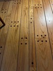 Vintage Burce Oak Solid Wood Pegged Flooring Reclaimed Random Widths
