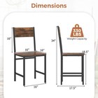 Set Of 2 Dining Chairs W metal Legs Slanted Back Wide Seat For Living Room