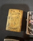 Zippo Lot Of 8 Flip Top Lighters W  Inserts  Goodwrench Service Plus  Brass