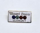Vtg Mount Snow Vintage Ski Pin Badge Vermont Skiing Resort Souvenir Travel Lapel