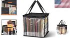 Vinyl Record Storage Box With Lids Travel Vinyl Record Case Holds Up To 50  L   