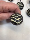 Round Striped Shower Curtain Hooks Set 12 Resin 