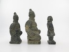 Trio Of Vintage Chinese Terracotta Army Soldiers Of Qin Shi Huang 3 5  - 4 5  T