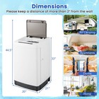 Portable Washing Machine 11 Lbs Full Automatic Washer Machine W  8 Washing Modes