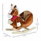 Soft Plush Kids Ride-on Rocking Horse Toy Rocker With Lullaby Song For 1-3 Year