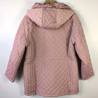 Big Chill Quilted Hooded Jacket Women   s Xl Pink Warm Winter Coat With Pockets