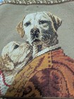 Vintage Ethan Allen Golden Retriever Dog Portrait Wool Needlepoint Pillow Cover