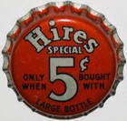 Vintage Soda Pop Bottle Cap Hires Special Large 5 Cents Cork Lined New Old Stock