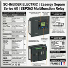Schneider Electric 59836 Sep363 Easergy Sepam Series 60 With Hmi 24-250v Relay