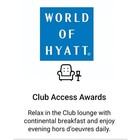 Hyatt Hotels Lounge Club Access Award Max 7 Days Free Meals Drinks Exp 02 2026