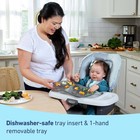 5-in-1 Baby High Chair With Wheels Foldable Slim Convertible Seat Removable Tray