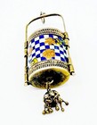 Antique Chinese Silver   Enamel Perfume Vinaigrette W  Hidden Opium Compartment