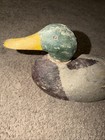 Vintage Wooden Duck Decoy Hand Carved Mallard Drake Primitive Hunting Folk Art