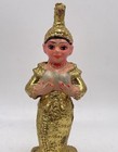 Antique Wooden Burmese Nat Statue From Burma  19th Century Gilded Wrap   Painted