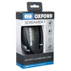 Oxford Screamer Motorcycle Disc Lock Alarm 7mm Motorbike Scooter Black New