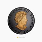 2022 Canada  20 1 Oz  Pure Silver Coin     Black And Gold  Sea Otter - Low Cert