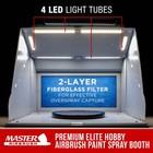 Master Airbrush Portable Hobby Paint Spray Booth Kit  Dual Exhaust Fans  Lights