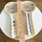 Vintage Meridiana Ceramiche Italy Spoon Rest Ceramic Hand Painted Set Of 2