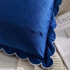 18  Velvet Solid Ruffle Cushion Cover Soft Lockrand Pillow Cases Sofa Home Decor
