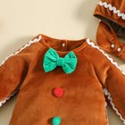 New Christmas Gingerbread Man Baby Boy Girl Velour Romper Jumpsuit