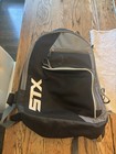 Stx Lacrosse Sidewinder Equipment Bookbag Bag Black   White Excellent Condition